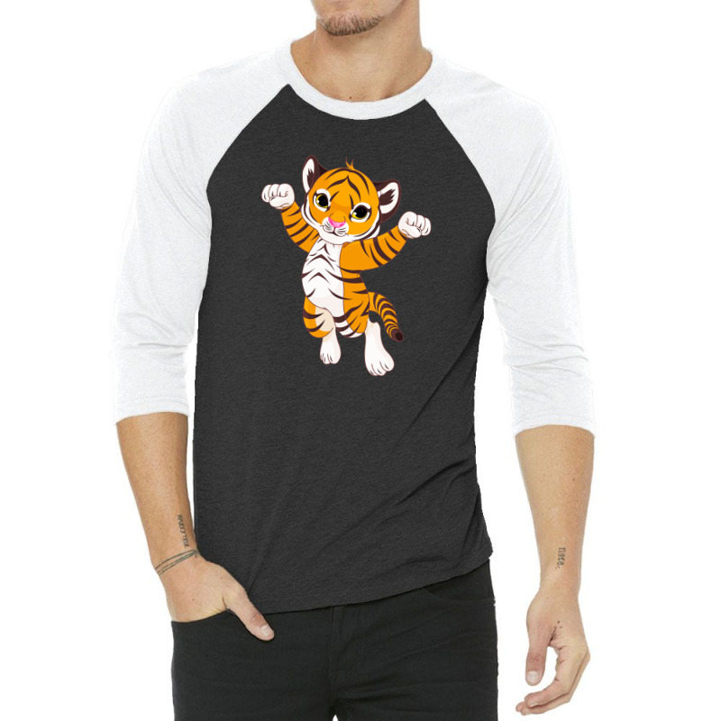 Cute Little Tiger 3/4 Sleeve Shirt | Artistshot