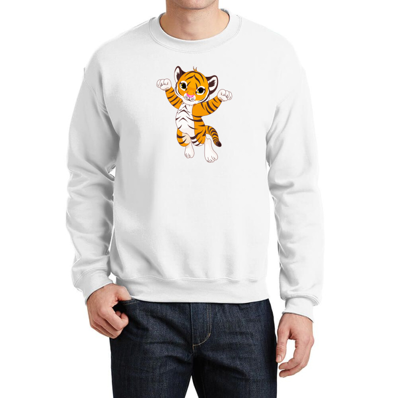 Cute Little Tiger Crewneck Sweatshirt | Artistshot