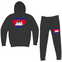 Flag Map Of Cambodia Hoodie & Jogger Set | Artistshot