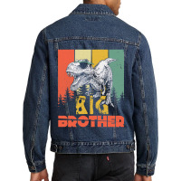 Big Brother Trex Dinosaur Men Denim Jacket | Artistshot