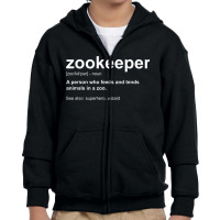 Zoologist Wild Animal Keeper - Zoological Zookeeper Youth Zipper Hoodie | Artistshot