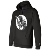 Dinosaur Playing Guitar Cool Champion Hoodie | Artistshot