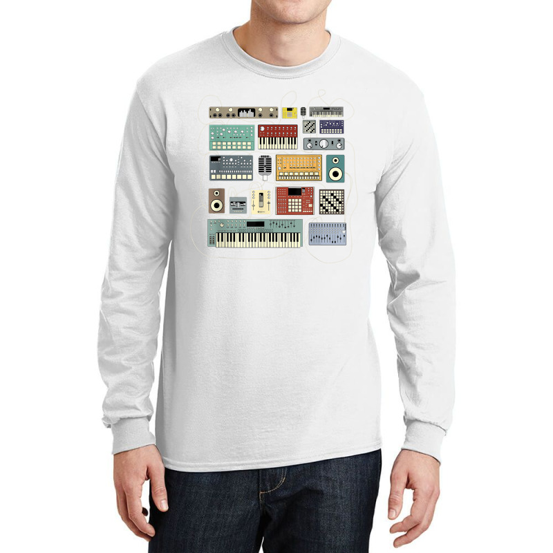 Electronic Musician Synthesizers And Drum Machine Dj Long Sleeve Shirts | Artistshot