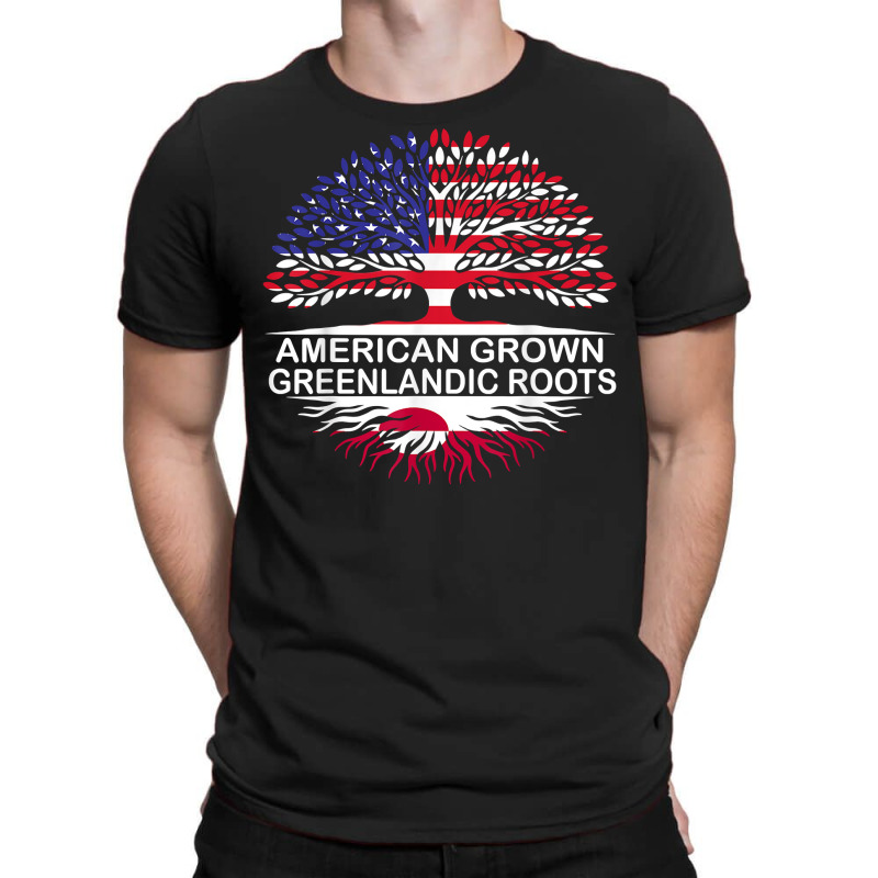 Usa & Greenland Flags Tee American Grown Greenlandic Roots T Shirt T-shirt | Artistshot