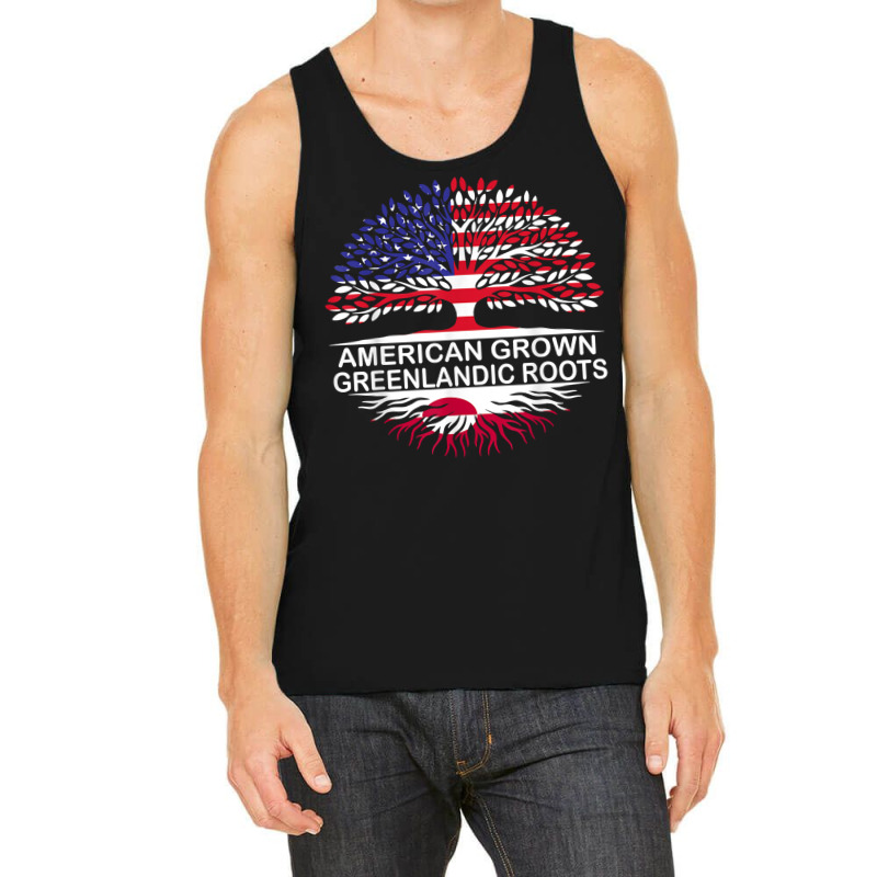 Usa & Greenland Flags Tee American Grown Greenlandic Roots T Shirt Tank Top | Artistshot