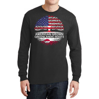 Usa & Greenland Flags Tee American Grown Greenlandic Roots T Shirt Long Sleeve Shirts | Artistshot