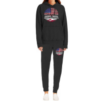 Usa & Greenland Flags Tee American Grown Greenlandic Roots T Shirt Hoodie & Jogger Set | Artistshot