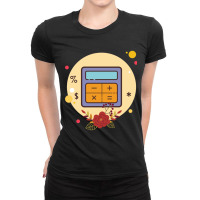 Calculator Flask In Autumn Ladies Fitted T-shirt | Artistshot