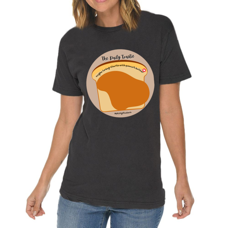 The Daily Toastie  Maybe Today Starts With Peanut Butter Vintage T-shirt | Artistshot