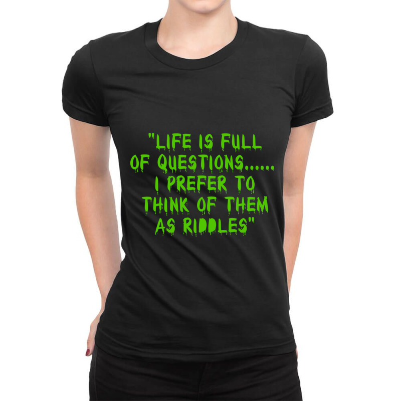 The Riddler Quote  Paul Dano Ladies Fitted T-Shirt by FRITZAUL | Artistshot