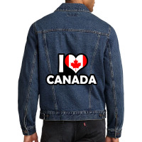 I Love Canada- For All Canada Fans Men Denim Jacket | Artistshot