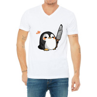 Cute Animals With Knife V-neck Tee | Artistshot