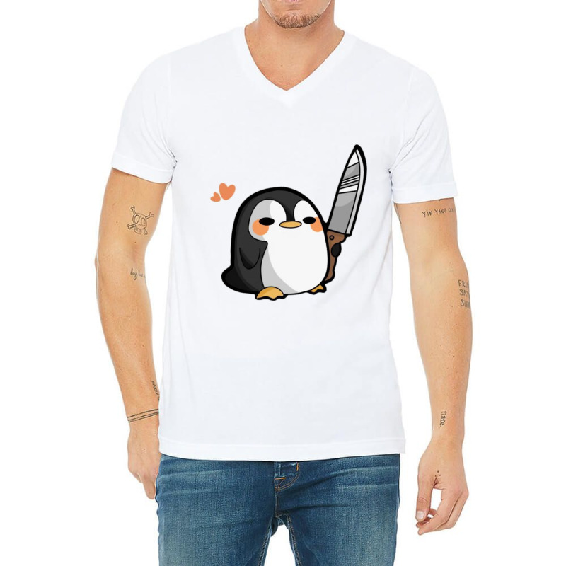 Cute Animals With Knife V-neck Tee | Artistshot