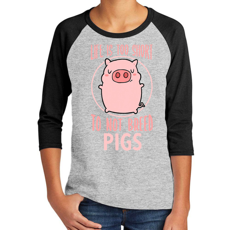 Breed Pigs Design Men Pig Keeper Design Pig Farming 197 Youth 3/4 Sleeve | Artistshot