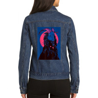 Occult Gothic Dark Satanic Unholy Witchcraft Grunge Emo Goth Ladies Denim Jacket | Artistshot