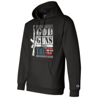 God Guns And Trump 2nd Amendment  Trump 45 Champion Hoodie | Artistshot