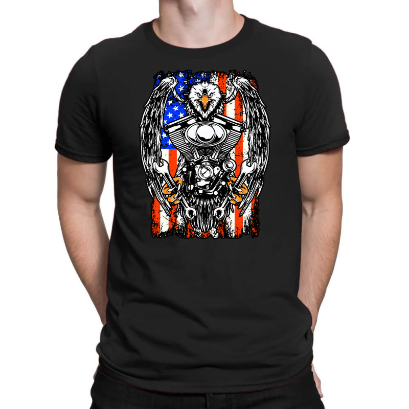 American Biker T-Shirt by Evelyn D Adkins | Artistshot