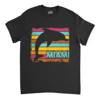 Miami Resident Vintage Dolphin Silhouette Souvenir Gift Classic T-shirt | Artistshot