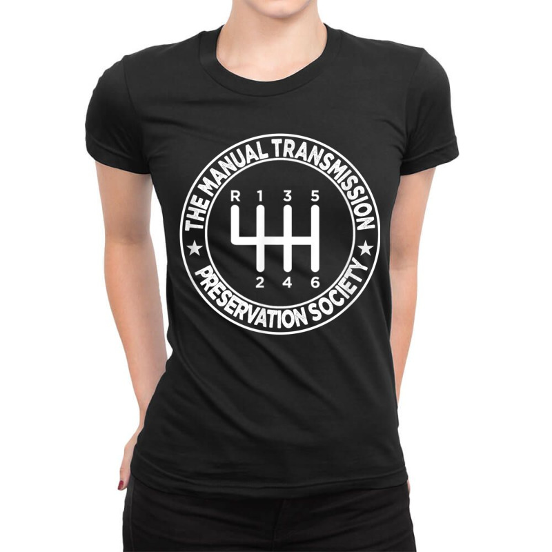 The Manual Transmission Preservation Society Ladies Fitted T-Shirt by MellieGuilbeault | Artistshot