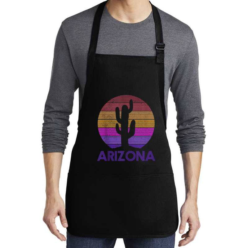 Arizona Vintage Retro Cactus Souvenir Medium-length Apron | Artistshot