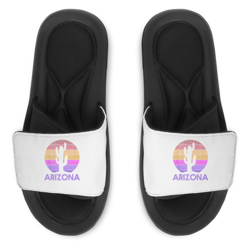 Arizona Vintage Retro Cactus Souvenir Slide Sandal | Artistshot