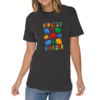 Brick Builder Funny Blocks Master Builder Vintage T-shirt | Artistshot