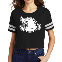 Minimal Puffer Fish Stylized Art For Bubblefish Fans Scorecard Crop Tee | Artistshot