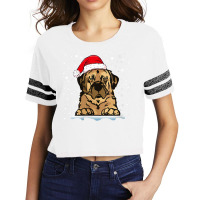 Womens Anatolian Shepherd Dog Christmas Santa Hat Matching Family V Ne Scorecard Crop Tee | Artistshot