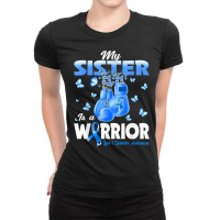 My Sister Is A Warrior Type 1 Diabetes Awareness Boxing T Shirt Ladies Fitted T-shirt | Artistshot