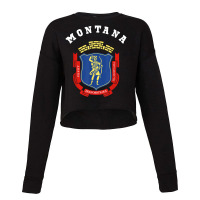 Montana Coat Of Arms Flag National Pride Gift Souvenir T Shirt Cropped Sweater | Artistshot