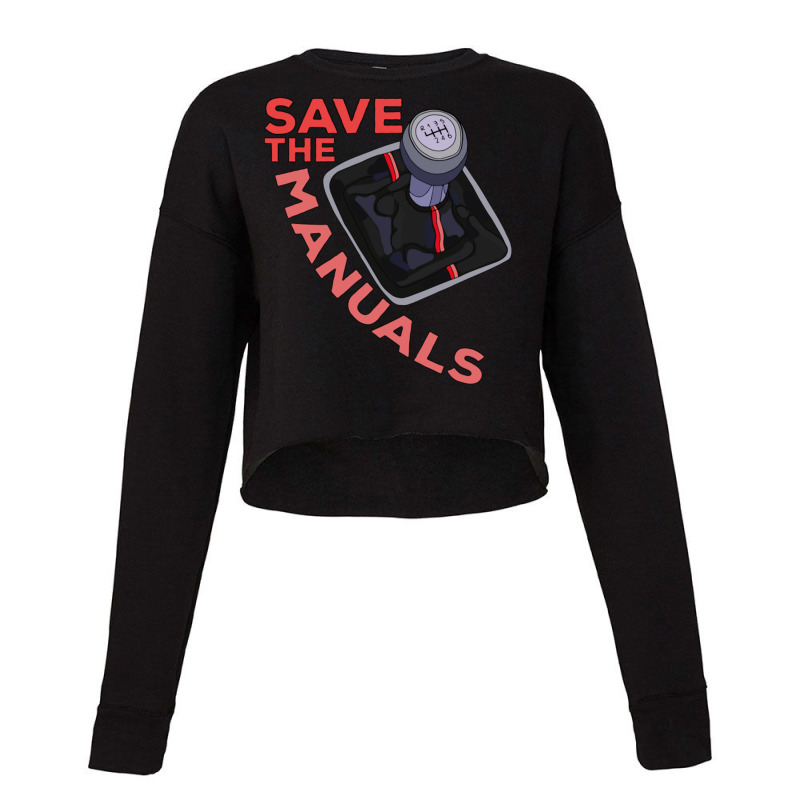 Save The Manuals Gift Cropped Sweater by MernaPutney | Artistshot