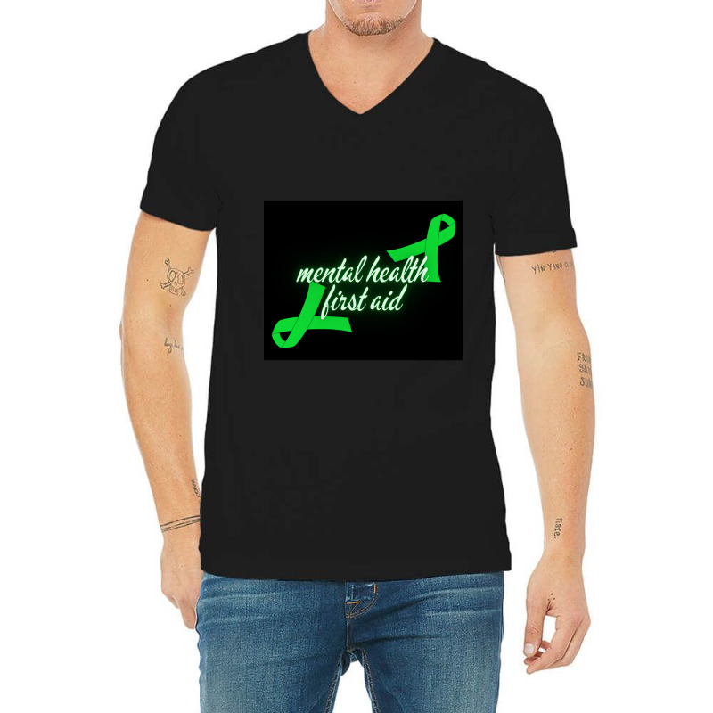 Mental Health First Aid V-Neck Tee by KAYLAILSON | Artistshot