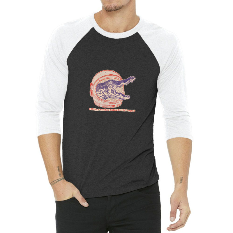 Alligator Space Invader 3/4 Sleeve Shirt by RahimCook | Artistshot