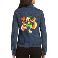 Cute Bunzo Dancing Play The Game Time For Boy Girl Kids Game Ladies Denim Jacket | Artistshot