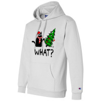 Black Cat What Christmas Champion Hoodie | Artistshot