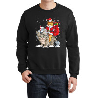 Black Cat Kitty Christmas Cat Christmas Gifts Santa Caticorn Unicorn Crewneck Sweatshirt | Artistshot