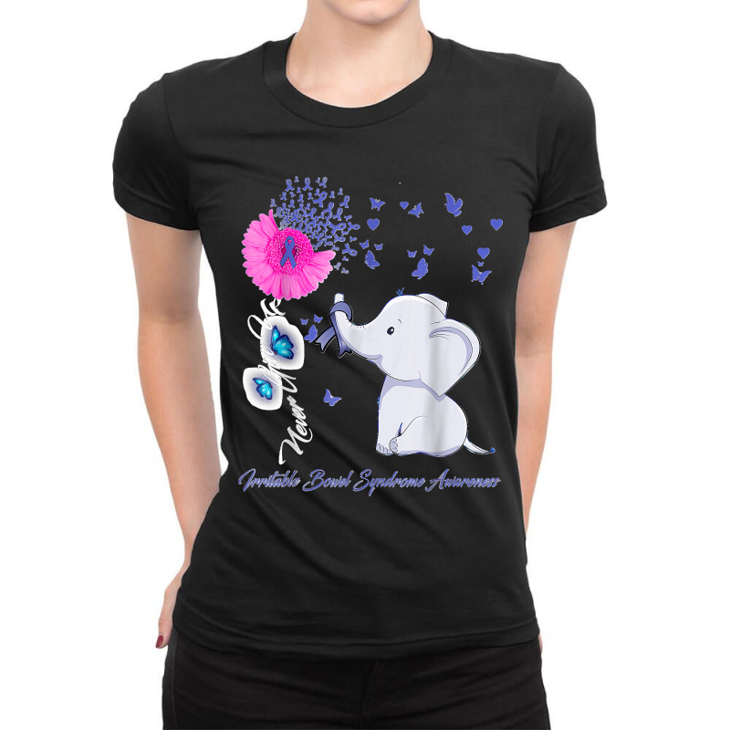 Elephant Irritable Bowel Syndrome Awareness Ladies Fitted T-Shirt by MarlonChristopherMoyer | Artistshot