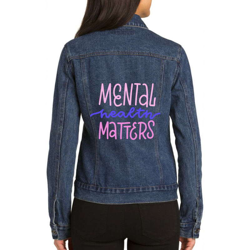 Mental Health First Aid Fitted Scoop Ladies Denim Jacket by KAYLAILSON | Artistshot