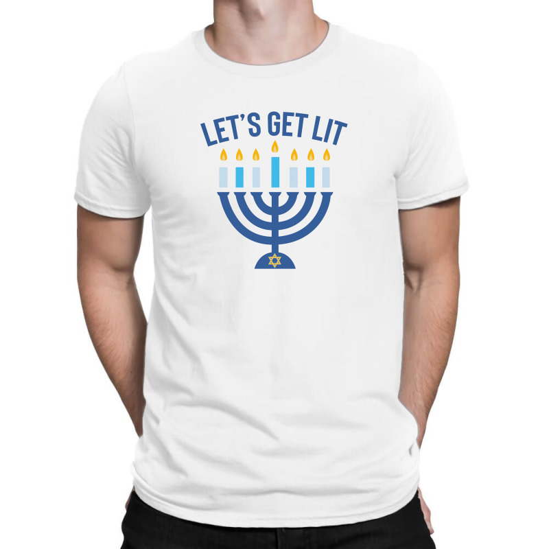 Hanukkah Let's Get Lit T-shirt | Artistshot