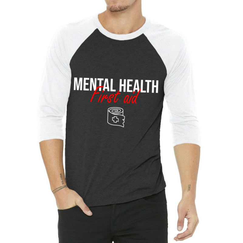 Mental Health First Aid Simple Design 3/4 Sleeve Shirt by KAYLAILSON | Artistshot