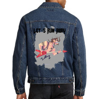 Let´s Run Away Old School Men Denim Jacket | Artistshot