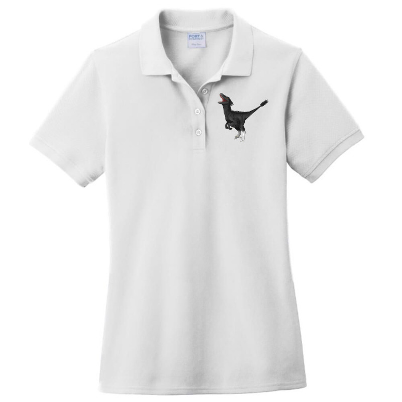 Black And White Raptor Ladies Polo Shirt by JohnDavidMay | Artistshot