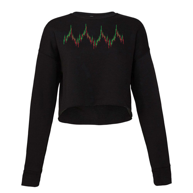 Heartbeat Candlestick Chart Exchange Stock Market Cropped Sweater by MabellaPennachio | Artistshot