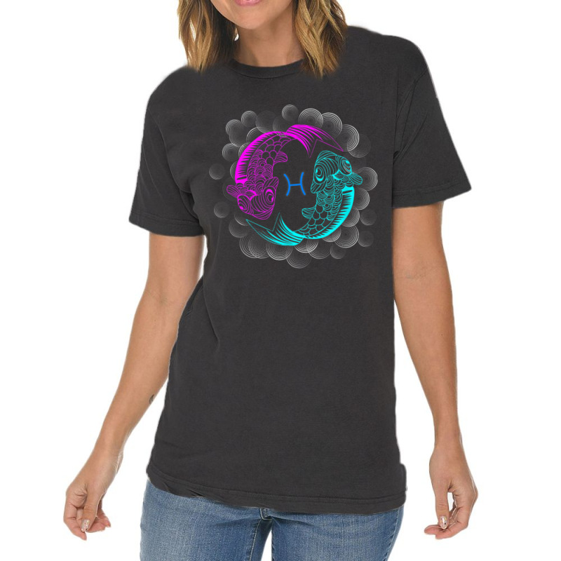 Pisces Zodiac Sign Gift Astrology Vintage T-shirt | Artistshot