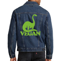 Vegan Dinosaur Men Denim Jacket | Artistshot