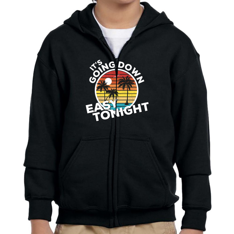 It's Going Down Easy Tonight Country Music Lyrics Youth Zipper Hoodie by asongurules3 | Artistshot