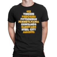 Pittsburgh 412 Jagoffs Yinzers Steel City Funny Retro T-shirt | Artistshot