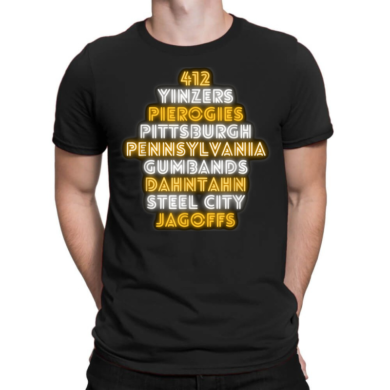 Pittsburgh 412 Jagoffs Yinzers Steel City Funny Retro T-shirt | Artistshot