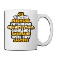 Pittsburgh 412 Jagoffs Yinzers Steel City Funny Retro Coffee Mug | Artistshot