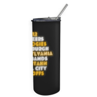 Pittsburgh 412 Jagoffs Yinzers Steel City Funny Retro Skinny Tumbler | Artistshot